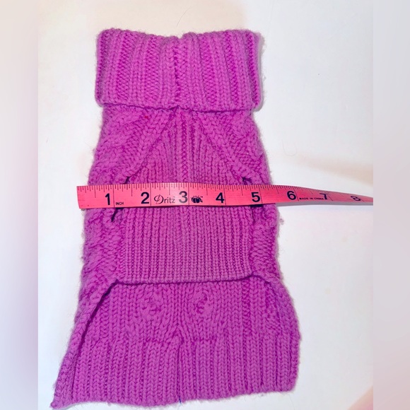 Canine Styles Nantucket Hand Knit Wool Dog Sweater - Pink - Picture 7 of 8